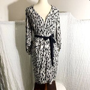 Donna Ricco Black & White Print Dress Size 14